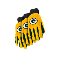 FOCO Green Bay Packers NFL barevn pracovn rukavice na dlan - 3 balen tmov barva (3 balen) Model: MUL3GLVWKNF15