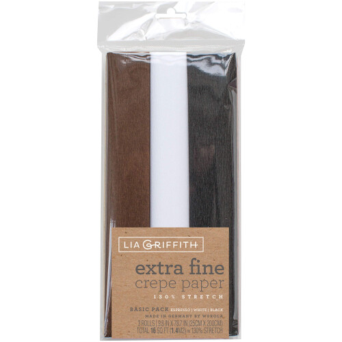 Extra Fine Crepe Paper 3/Pkg-Basic