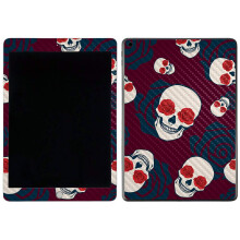 MightySkins Skin in fibra di carbonio per Apple iPad 7a generazione (10.2"""" 2019) - Skulls N Roses | Finitura protettiva e durevole in fibra di c