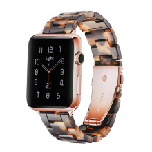 Cinturino leggero per Apple Watch, cinturino in resina alla moda per Apple Watch serie 9, cinturini iWacth a 8 bande, cinturini Apple Watch da 40