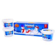 Costruisci Buddiez Snowman Craft Kit, confezione da 3 - Costruisci, gioca ed esponi 3 pupazzi di neve in argilla asciugati all'aria per tutto il