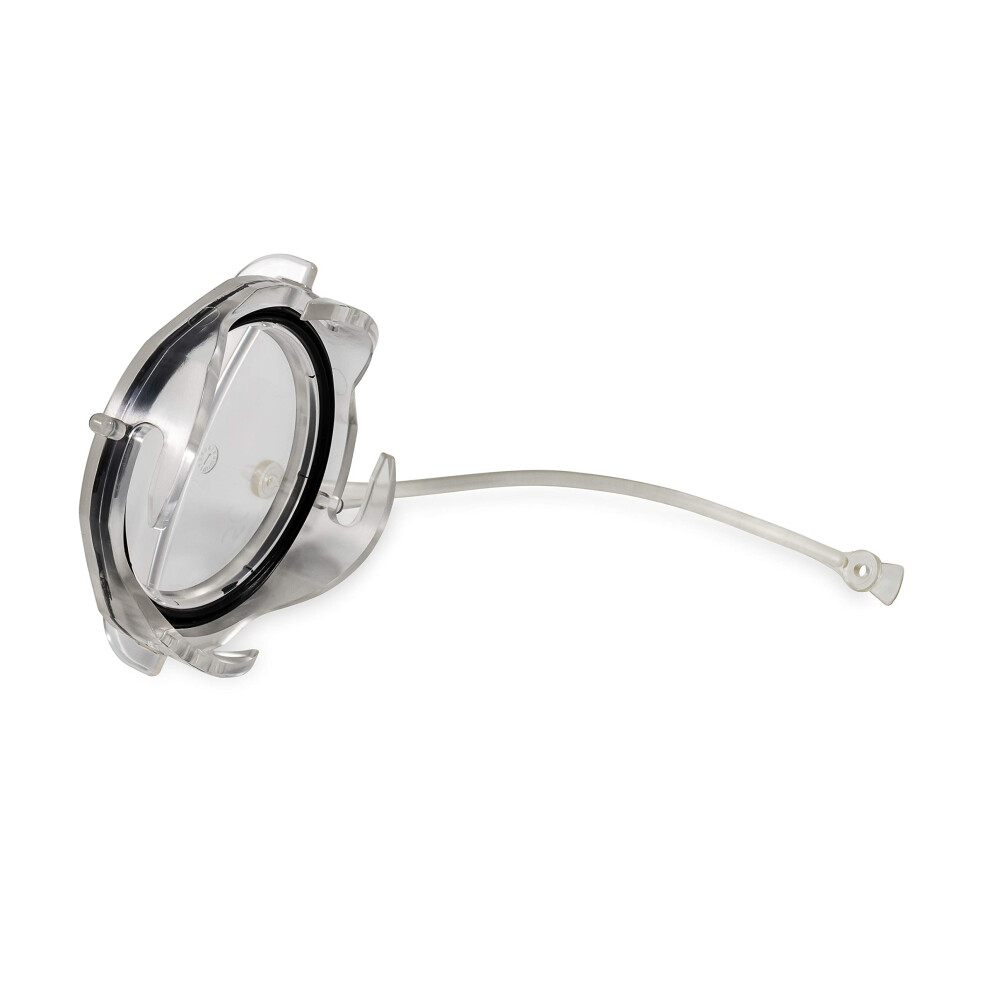 Camco 39455 Clear Rv Sewer Cap With Lanyard - Prevents Leaks And Spills From Your Rv's Sewer System 014717394550