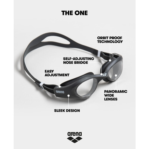 Arena arena Unisex Goggles The One, smoke-grey-black, Unique size 1