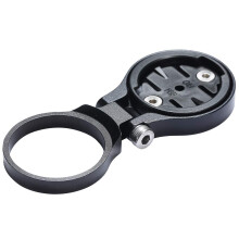 Dymoece Verstellbare Fahrrad-Vorbau-Computerhalterung für Garmin Edge 25 130 200 500 510 520 800 810 820 1000 1030 (schwarz)