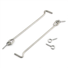 PZRT 2 Stck 15,2 cm Fensterverriegelungshaken und sen-Trriegel, Edelstahl-Kabinenhaken mit Schraub-senstiften
