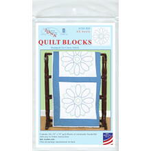 Jack Dempsey Stamped White Quilt Blocks 18"X18" 6/Pkg-Xx Swirls 732 933