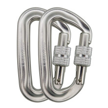 Outmate Clips de mosquetσn de alta resistencia de 12 kN, 3,2 x 2 pulgadas, mosquetones de aleaciσn de aluminio ligeros y duraderos para senderism