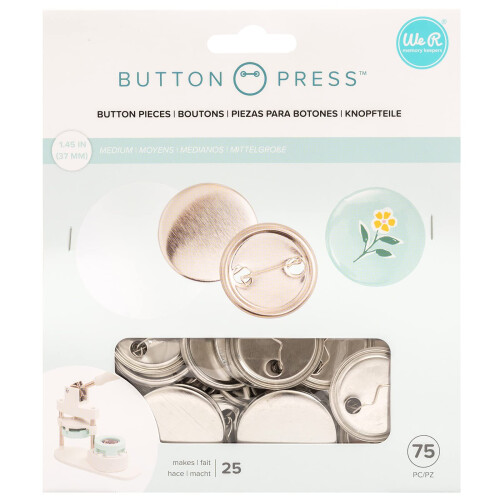 Button Press 25 boutons 37mm 661070 Medium (37mm) one Size