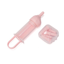 Milk Dispenser Feeding Bottle with Nipples For Baby Cats-Pink