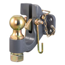 CURT 48410 SecureLatch 2-5/16-Inch Ball and Pintle Hitch Hook Combination 20 000 Pounds Mount Required