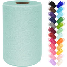 Tll-Stoffrolle, 15,2 cm x 100 Yards (300 Fu), Tllband, transparentes Netznetz fr selbstgemachte Tutu-Rcke, Geschenkverpackungen, Hochzeit, B
