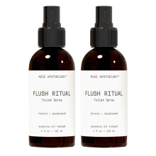 Muse Apothecary Flush Ritual - Aromatisk og forfriskende toiletspray Brug f?r du g?r 4 oz tilsat naturlige ?teriske olier - Kokos + sandeltr? 2 p