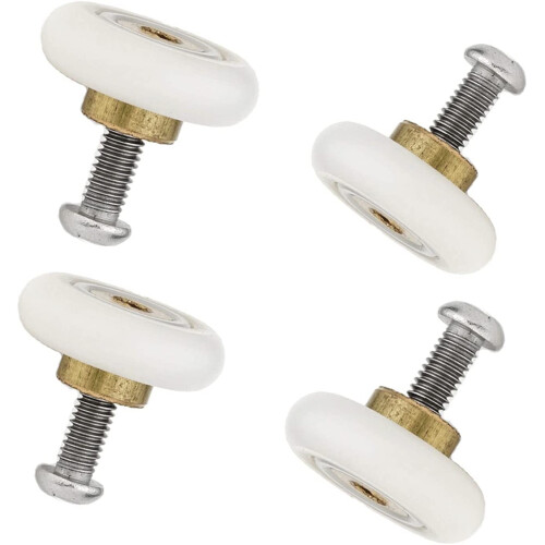 4X Replacement Shower Door Rollers/Runners/Wheels 19mm Diameter