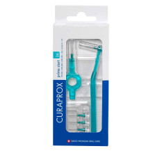 CPS 06 Prime Start Interdental Brush Kit, Turquoise - 5 x 0.6mm - 2.2mm Interdental Brushes + 2 Interdental Toothbrush Holders