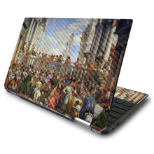 MightySkins Carbon Fiber Skin Voor HP Spectre x360 13.3" Gem-Cut (2020) - Wedding At Cana | Beschermend, Duurzaam