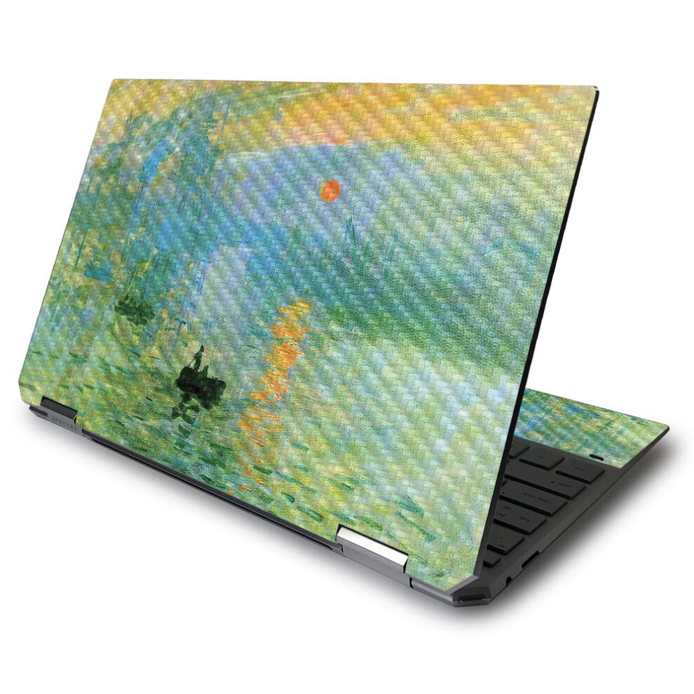 Mightyskins Carbon Fiber Skin For Hp Spectre X360 13.3"""" Gem-Cut (2020) - Impression Sunrise | Protective Durable Textured Carbon Fiber Finish | Eas 719281332129