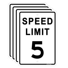 Joffreg sebessgkorltozs 5 MPH tbla 17 x 12 hvelykes fnyvisszavero alumnium 4 csomag