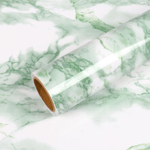 VEELIKE Papier de contact en marbre vert pour comptoirs, papier peint impermable en marbre vert 15,7'' x 118'', papier de contact autocollant po