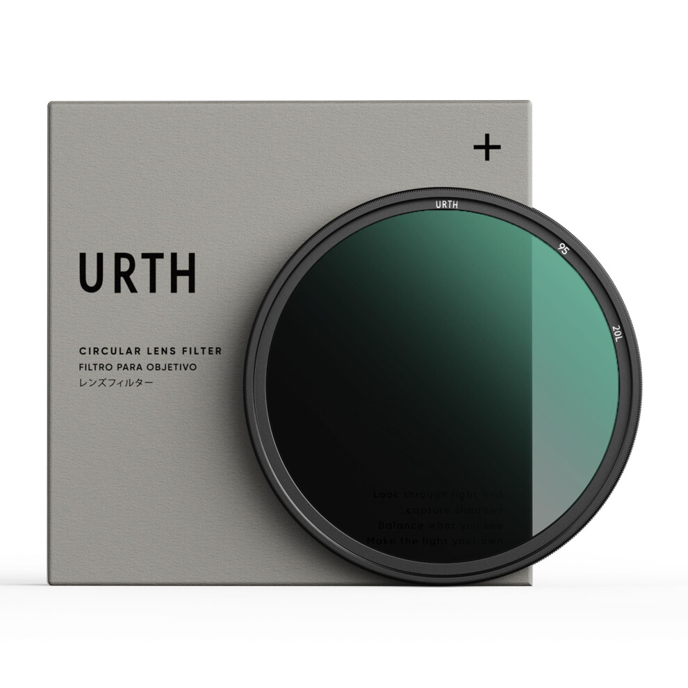 Urth 95Mm Nd4 (2 Stop) Lens Filter (Plus+) - 20-Layer Nano-Coated Ultra-Slim Neutral Density Camera Lens Exposure Filter Light 9354842004612