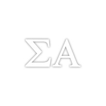 Pro-Graphx Sigma Alpha Greek Sorority adesivo adesivo alto 2,5 pollici bianco