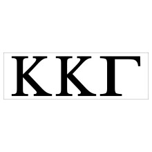 Pro-Graphx Kappa Kappa Gamma Greek Sorority adesivo adesivo alto 2,5 pollici nero