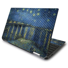 MightySkins Skin in fibra di carbonio per HP Spectre x360 13.3"""" Gem-Cut (2020) - Sopra il Rodano | Finitura protettiva e durevole in fibra di ca