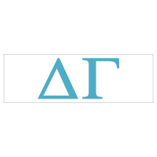 Pro-Graphx Delta Gamma Griekse vrouwenclub sticker sticker 2,5 inch hoog hemelsblauw