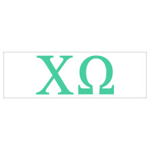 Pro-Graphx Chi Omega Greek Sorority adesivo decalcomania alto 2,5 pollici menta