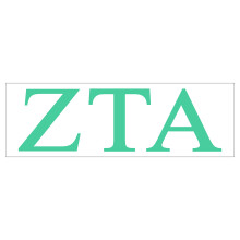 Pro-Graphx Zeta Tau Alpha Greek Sorority adesivo decalcomania alto 2,5 pollici menta