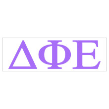 Pro-Graphx Delta Phi Epsilon Greek Sorority adesivo decalcomania alto 2,5 pollici lilla