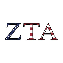 Pro-Graphx Zeta Tau Alpha Greek Sorority adesivo decalcomania alto 2,5 pollici lilla