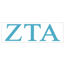 Pro-Graphx Zeta Tau Alpha Greek Sorority adesivo adesivo 2,5 pollici di altezza blu cielo
