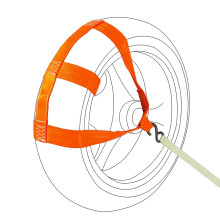 Porotmotor - Correa universal para transporte de ruedas traseras de motocicleta, color naranja