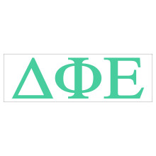 Pro-Graphx Delta Phi Epsilon Greek Sorority adesivo decalcomania alto 2,5 pollici menta