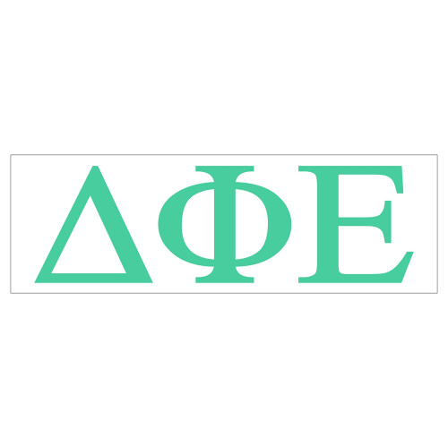 Pro-Graphx Delta Phi Epsilon Griekse Sorority Sticker Decal, 6,4 cm Hoog, Mint