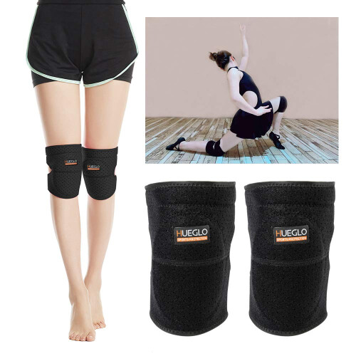 HUEGLO Ginocchiere Protettive per Danza, Ginocchiere per Pallavolo per Ragazze, Spugna Morbida, 1 Paio, Medium 2