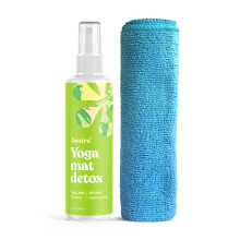 ASUTRA Yoga Mat Cleaner Spray (Mindful Lemongrass) 4 fl oz - Geen gladde resten Biologische essenti?e oli? Diepe reiniging voor fitnessuitrusting en