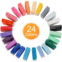 CiaraQ 24 Farben kleiner Block-Polymer-Ton, Starter-Set, Ofen-Back-Ton, DIY-Formton, tolles Geschenk für Kinder-Anfänger
