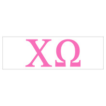 Pro-Graphx Chi Omega Greek Sorority adesivo adesivo alto 2,5 pollici rosa