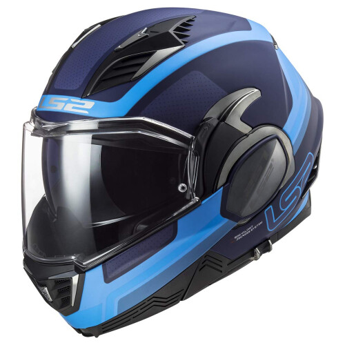 Casco modulare LS2 Casco Valiant II Orbit (Blu opaco - X-Small)