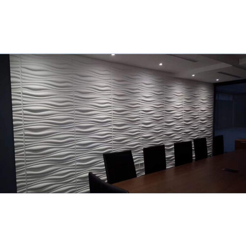Art3d Decorative 3D PVC Wall Panel for Interior D?cor 6-Pack 24.6 x 31.5 in. Wave 2 2