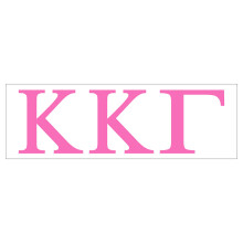 Pro-Graphx Kappa Kappa Gamma Greek Sorority adesivo decalcomania alto 2,5 pollici rosa
