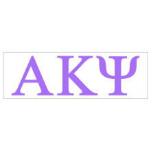 Pro-Graphx Alpha Kappa Psi Griekse vrouwenclub sticker sticker 2,5 inch hoog lila
