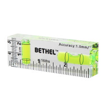 BETHEL Kleine Mini Bubble Level - 90/180 Onbreekbaar Cross Check Pocket Level - Foto Ophangende Layout Tools (75x25x15mm)