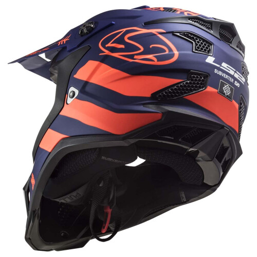 Casco LS2 Casco MX-Off Road Subverter Evo (Cargo Matte Blue Fluo Orange - X-Small) 2