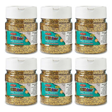 Charles Leonard CHL41470-6 4 oz Creatieve Kunst Glitter Jar Goud - 6 Stuks