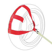 Porotmotor - Correa universal para transporte de ruedas traseras de motocicleta, color rojo