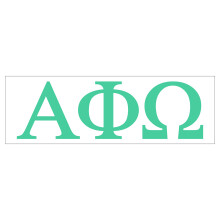 Pro-Graphx Alpha Phi Omega Sorority greca adesivo decalcomania alto 2,5 pollici menta