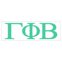 Pro-Graphx Gamma Phi Beta Sorority greca adesivo decalcomania alto 2,5 pollici menta