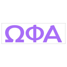 Pro-Graphx Omega Phi Alpha Griekse vrouwenclub sticker sticker 2,5 inch hoog lila